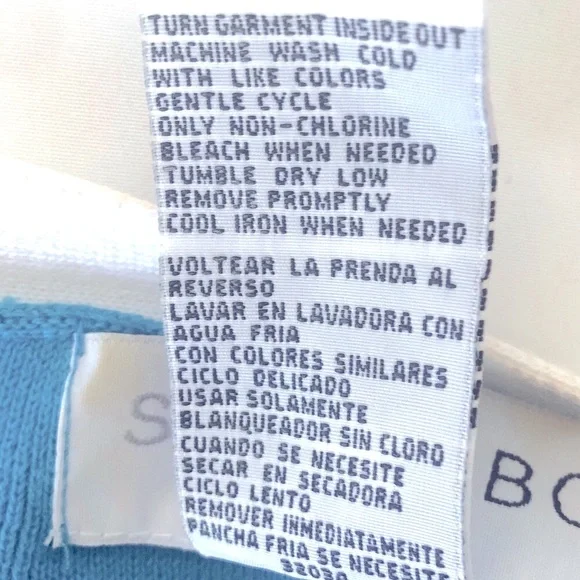 Sag Harbor blue and white horizontal striped sweater top size PL - Picture 3 of 5